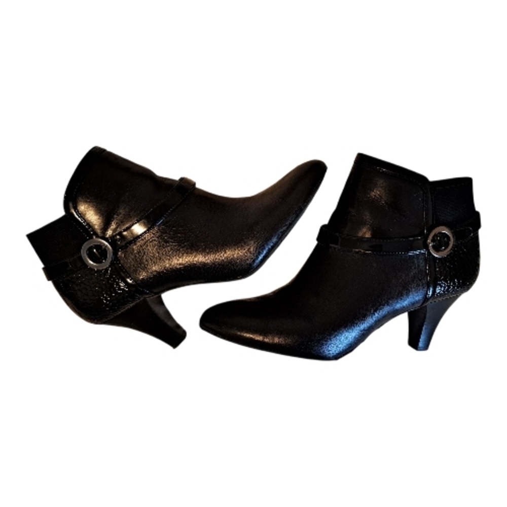 Circa Joan & David, CJ Cailey Black Mule with Buckle Detail
